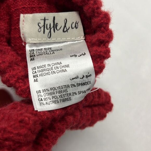 Style & Co Women's Waffle-Knit Shimmer Gloves, Created for Macy's - Picture 6 of 10